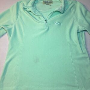 Drake Light Green Quarter-Zip Pullover